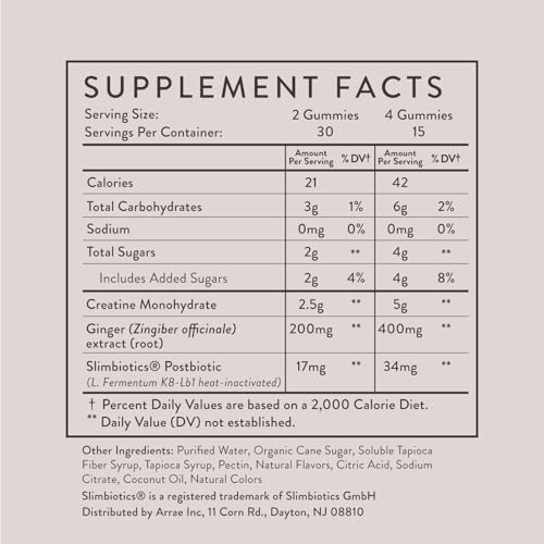 Arrae Tone Gummies – Creatine Monohydrate for Women – Support Lean Muscle, Strength & Recovery – Mixed Berry Flavor – 60 Count