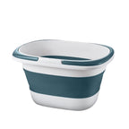 4.2 Gal(16L) Large Collapsible Plastic Bucket with Handle for House Cleaning, Space Saving Outdoor Multiuse Foldable Water Pail/Sink for Camping,Fishing,Ice (Blue)