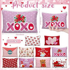 Kacctyen 20 Pack Valentine's Day Gift Makeup Bags for Women Bulk Pink Red Conversation Heart Makeup Bags 10 Style Galentines Favors Zipper Pouch Valentine Gifts for Coworkers Girlfriend Friends Wife