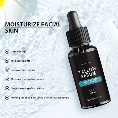 Wrinkle Defense Tallow Balm, Skin Care for Men, Mens Face Care Set (Tallow Cream + Tallow Night Serum + Tallow Face Wash), Moisturizer & Anti Wrinkles for Men Day & Night(1 SET)