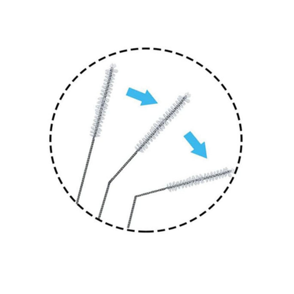 2 Pack Straw Cleaner Brush, Reusable Metal Handles Straw Cleaner Brush Extra Long for Stanley Mug 40, 30, 20 oz, 10mm Wide for Sippy Cup, Water Bottle and Tubes (Clear+Clear)