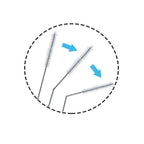 2 Pack Straw Cleaner Brush, Reusable Metal Handles Straw Cleaner Brush Extra Long for Stanley Mug 40, 30, 20 oz, 10mm Wide for Sippy Cup, Water Bottle and Tubes (Clear+Clear)