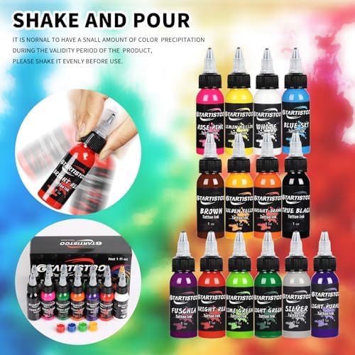 Ink Professional 1OZ (14 Colors 30ml) Vegan-Friendly Pigment Ink Supplies Ink...