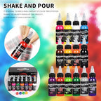 Ink Professional 1OZ (14 Colors 30ml) Vegan-Friendly Pigment Ink Supplies Ink...