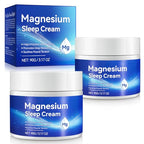 Magnesium Cream for Sleep - Topical Magnesium Oil for Feet, Pure Premium Magnesium Lotion for Body with Vitamin E and Almond Oil for Muscle Soreness, 2pcs