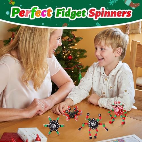Fidget Spinners for Kids and Adults Christmas Fidget Toys Gifts, Stress Relief Sensory Toys for Boys and Girls Fingertip Gyros for ADHD Autism for Kids Birthday Gifts
