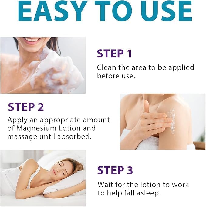 Hackerdom Magnesium Lotion, Topical Magnesium Lotion for Kids and Adults, Natural Calming Cream Support for Bedtime Relax, Stress Relief & Calm Mood
