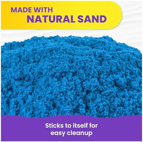 Kinetic Sand, 2.5lbs Blue Play Sand, Moldable Sensory Toys for Kids, Resealable Bag (Packaging May Vary), for Ages 3 and up
