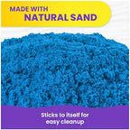 Kinetic Sand, 2.5lbs Blue Play Sand, Moldable Sensory Toys for Kids, Resealable Bag (Packaging May Vary), for Ages 3 and up