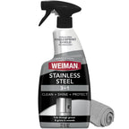 Weiman Stainless Steel Cleaner & Polish, Anti Fingerprint Spray Stainless Steel Cloth, Water Spots & Grease, No Streaks or Residue, Safe for Metal Polish, Chrome, Appliances, Fridge, Sinks & Grills