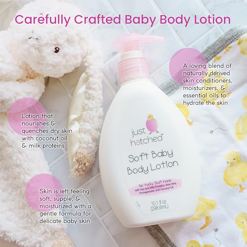 Soft Baby Body Lotion Multi-Pack - Lightweight, Soothing Moisturizer, Cozy Yummy Fragrance, Made with Essential Oils, No Yucky Stuff & Harsh Ingredients, 10.1 fl oz (6 Pack)