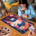 MTG Game Playmat, Magic TCG Rubber Play Mat, 24x14 Inches, Art Sun and Moon