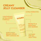BYOMA So Bright Set - Barrier Repair Skincare Set for Brighter Skin - Creamy Jelly Cleanser, Brightening Face Serum & Ceramide Face Moisturizer - Alcohol Free Skin Care - 30ml, 15ml, 15ml