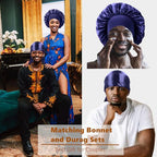 Bonnet for Men,Silk Bonnet for Men for Sleeping,Matching Durag and Bonnets Set for Couples,Mens Bonnet for Curly Hair,Braids