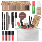 Makeup Set for Women Full kit, Makeup bag with 12 Color Nude Eyeshadow Palette, Mascara, Lip gloss, Blush & Foundation, Beauty blender, Eyeliner Pen, Eyebrow Pencil All in One Gift Set