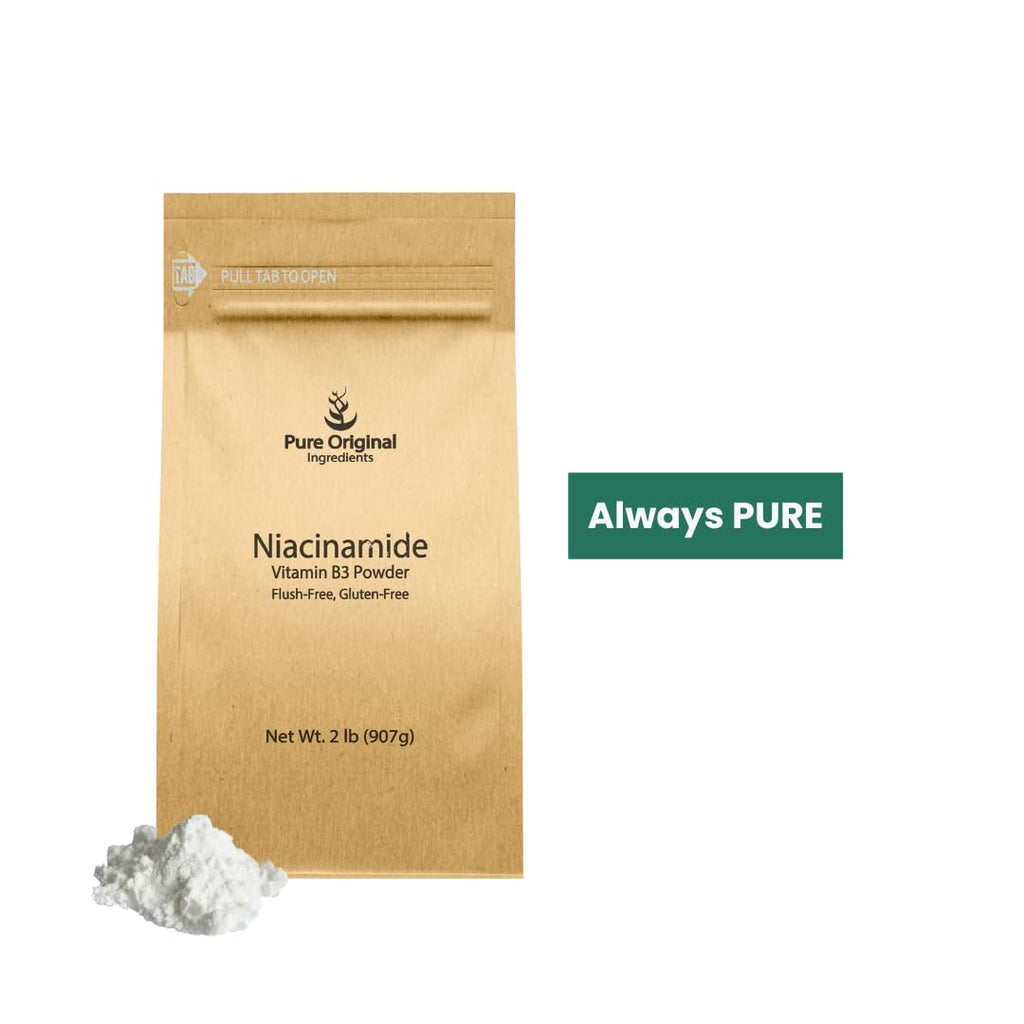 PURE ORIGINAL INGREDIENTS Niacinamide (2 lb) Flush-Free Vitamin B3 Powder, Dietary Supplement