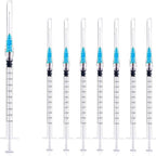 Luer lock 1ml Syringe with 23G 1inch/25mm Lab Supplies for Scientific Research, Industrial Dispensing or Liquid Measuring, 50Pack