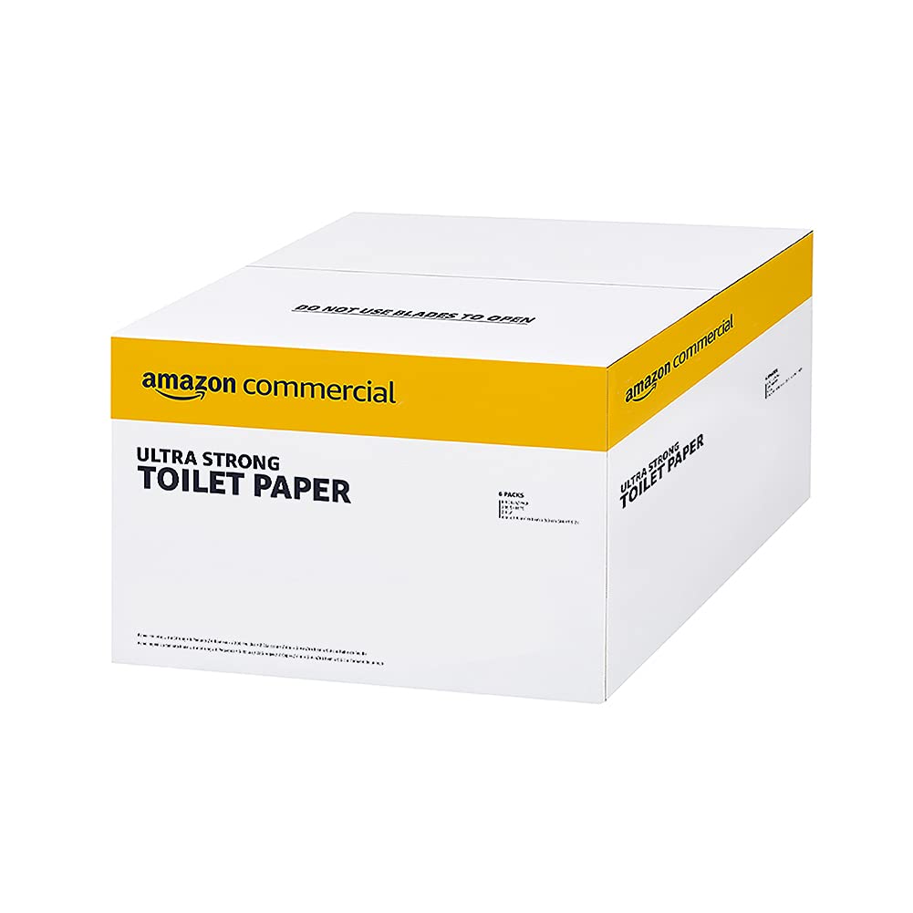 AmazonCommercial FSC Certified 2-Ply White Ultra Strong Toilet Paper, Septic Safe, 286 Sheets per Roll - 36 Rolls