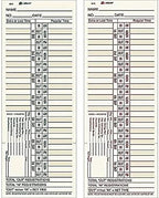 Adams Time Cards, Bi-Weekly, 2-Sided, Overtime Format, 3-3/8" x 9", Manila, Green/Red Print, 200-Count (9675-200)