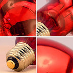 2 Pack Heat Lamp Bulb R95 75 Watt Red Infrared Glass Lamp Bulb for Food Service, Brooder Bulb, Chicks, Pet, Bathroom, Light Therapy, Reptiles and Amphibian