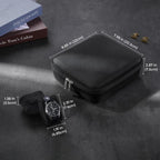 ProCase 6-Slot Travel Watch Case for Men, Hard Shell Storage Box -Black