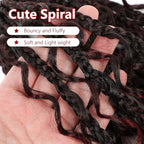 8 Packs Crochet Box Braids-20 Inch Boho Box Braids Crochet Braids Hair Bohomian Box Braid Crochet Hair Goddess Box Braids Crochet Hair for Black Women(1B/Bug)