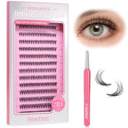 Beetles Lash Clusters 320pcs Individual Lashes 30D Natural Wispy Eyelash Clusters 8-16mm Cluster Eyelash Extensions D Curl False Eyelashes DIY Cluster Lashes (C028, 30D, 8-16mm)