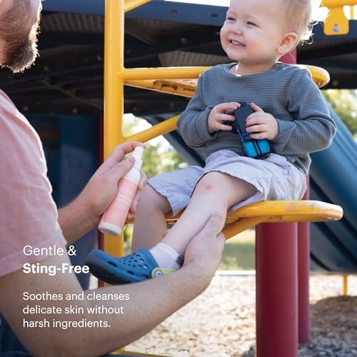 Booties & Boo-Boos Cleansing Spray – No-Sting, Gentle Baby Cleansing Spray for Diaper Care, Irritated Skin & Minor Wounds – Hypochlorous Acid, Mess-Free Spray, Soothes Sensitive Skin, 4 oz