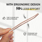 Lash Applicator Tool 2PCS Individual Tweezers for Eyelash Extensions - Professional Curved Applicator for DIY Cluster Lashes