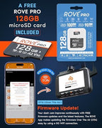 ROVE R2-4K DUAL Dash Cam Front and Rear, STARVIS 2 Sensor, FREE 128GB Card Included, 5G WiFi - up to 20MB/s Fastest Download Speed with App, 4K 2160P/FHD Dash Camera for Cars, 3" IPS, 24H Parking Mode