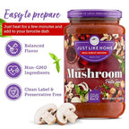 Just Like Home Premium Pasta Sauce 25oz - Mushroom Cabernet - Versatile & Socially Responsible Tomato Sauce - Thick Homemade Taste - All-Natural Non GMO Ingredients - Preservative & Gluten-Free