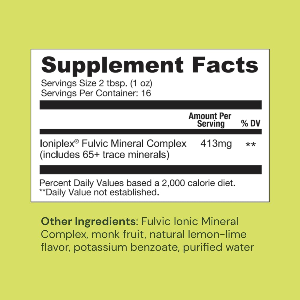 Ameo Life Fulvic Acid & Mineral Complex – Cellular Support, Detox, Collagen Boost – Promotes Skin, Hair, Nail Growth & Energy – Vegan, Gluten-Free, Non-GMO, Made in the USA -16 OZ