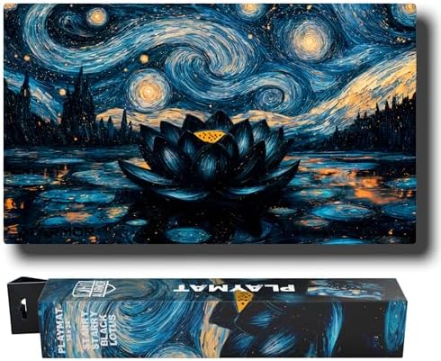 (Starry Starry Black Lotus) 14x24 TCG/MTG Playmat