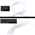 5/8" ID x 13/16" OD - 25 ft Clear Plastic Vinyl Tubing, Flexible PVC Hose Lightweight Tube with 4 Stainless Clamps for Transfer Water Air Oil.