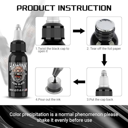 Hawink Tattoo Ink Set 1oz (30ml) Tattoo Supply 14 Colors Pigment Kit Ink USA TI203-30-14