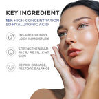 Intensive Repair Serum, 15% Hyaluronic Acid Serum with Ceramides and Centella Extract, Barrier Repair Redness Reilef Rosacea Treatment for Face Sensitive Acne Prone Skin, 30 Vials