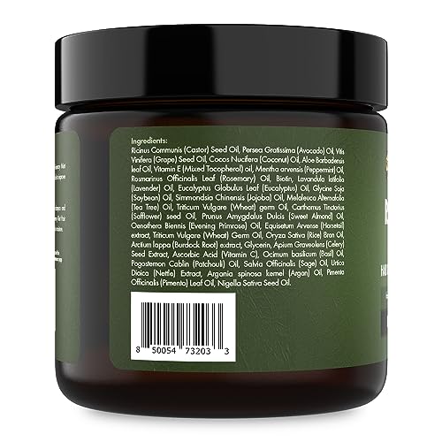 Sunny Isle Rosemary Mint Hair and Strong Roots Butter 4oz | Infused with Biotin & Jamaican Black Castor Oil | Strengthen and Nourish Hair | Dry Scalp, Split Ends