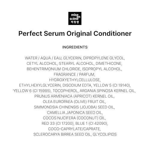 Mise En Scene Perfect Serum Original Conditioner For Damaged Hair, Nutrient Care With Argan Oil, Containing Jojoba-Seed-Oil For Smooth, Glossy Texture, 22.99 Fl. Oz.