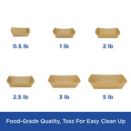 Karat Paper Food Trays Disposable [1 LB - 1,000 ct] Sturdy Food Boats, Leak Resistant | Ideal for Snacks, Nachos and Finger Foods | Kraft