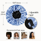 YANIBEST Double Layer Satin Bonnet Silk Bonnet Adjustable Hair Bonnet for Sleeping Hair Bonnets for Women Curly Natural Hair