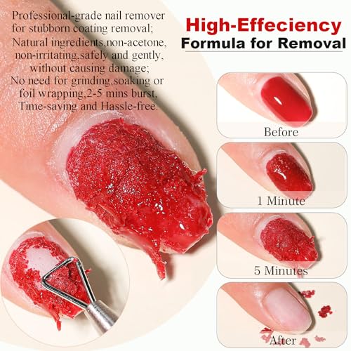 LOUINSTIC Gel Nail Polish Remover – Fast, No Soak & No Foils, Safe for Natural Nails, Healthy, Low Odor, Quick Gel Removal in 2-5 Minutes – For Gel Nail Polish & Nail Art, At-Home Manicure Solution