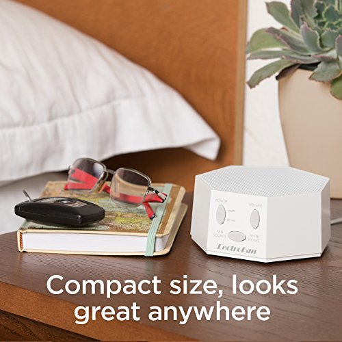 LectroFan White Noise Machine with 10 Fan and 10 White Noise Options, White (FFP)