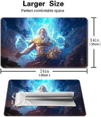 MTG Playmat Size 24x14in Free Storage Bags Non-Slip Backing, Ideal for Card Game Enthusiasts TCG Playmat (Lightning Lord-No Deck)