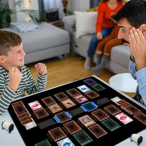 Stitched for Yugioh Playmat, 2-Player, Master Rule Duel Field Zones, Large Card Game Mat, Original Art Designs & Accessories (Basic3)