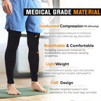 Doc Miller Thigh High Calf Sleeves Compression Hose 20-30 mmHg Opaque Stockings