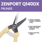 Zenport Q140DX Multipurpose Q Series Hoof Trimming Shears, 7-Inch, 2.5 Inch High Carbon Steel Blades, Cream