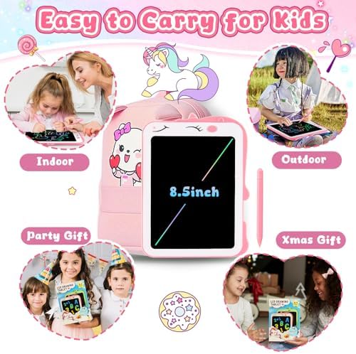 LCD Writing Tablet for Kids, Unicorn Girl Toys, Toddlers Toys Drawing Board, Educational Doodle Pad Kid Toys for 2 3 4 5 6 7 8 Year Old Girls Boys Easter Birthday Party Xmas Gift, 8.5inch