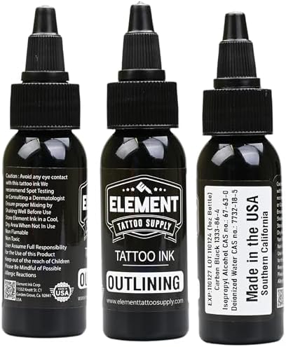 Black Tattoo Ink Tattoo Outline Shading Lining Mixing Ink & Blending Solid Liner Tattooing Ink Permanent Nighthawk Black Ink Tattoo Professional Tattoo Supplies