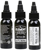 Black Tattoo Ink Tattoo Outline Shading Lining Mixing Ink & Blending Solid Liner Tattooing Ink Permanent Nighthawk Black Ink Tattoo Professional Tattoo Supplies