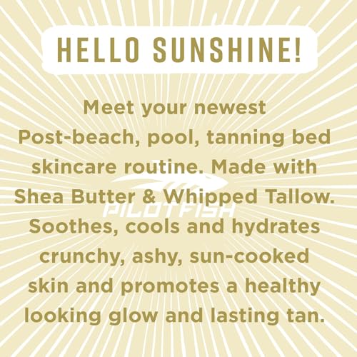 Sun & Done Whipped Beef Tallow for Skin - After Sun Care with 7 Simple Ingredients Including Shea Butter & Coconut | Sun Burn Healing Cream, After Tanning Lotion, After Sun Lotion, Gel, Moisturizer